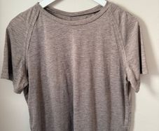 Beige Marl T Shirt Top Size S!