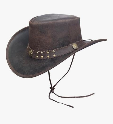 Leather cowboy/cowgirl hat