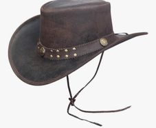 Leather cowboy/cowgirl hat