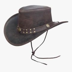 Leather cowboy/cowgirl hat