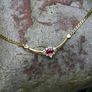Vintage 1970s Ruby & Diamond Necklace - 18ct Image 2
