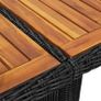Garden Dining Table Black 200x100x74 cm Poly Rattan Image 4