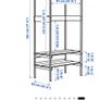 Open wardrobe KRONOREN IKEA wood shelf unit Image 2