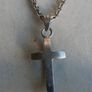Vintage Sterling Silver 925 Cross Pendant Necklace L-10"  6,85g Image 4