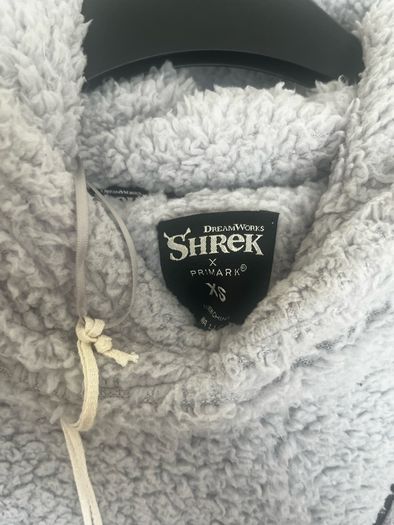 Primark Shrek Donkey Grey Fleece Hoodie (Size XS UK 6/8)