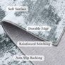 Modern Abstract Area Rugs Living Room 120x160cm, Machine Washable Non-Slip Short Pile Rug, Durable Faux Wool Carpet for Bedroom, Dining Room, Home Office, Grey Image 2