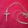 9ct Yellow Gold 375 Pendant Cross on a 9ct Yellow Gold 375 Chain Necklaces 3,5g Image 9