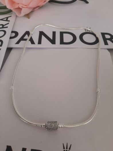 New pandora necklace with sparkling cubic zirconia clasp