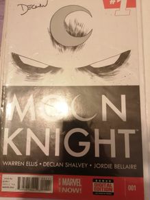 Moon Knight Comic No1 Warren Ellis and Declan Shalvey signed comic