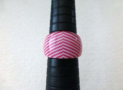 Pink White Lucite Ring