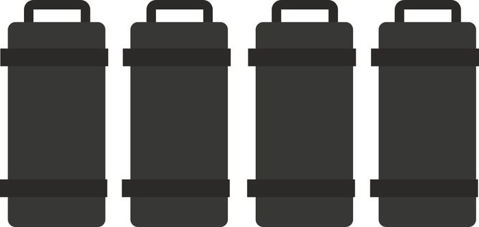 Set of 4 sandbag weights 15x15x44cm