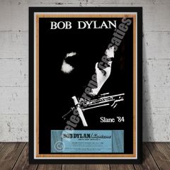 Bob Dylan Vintage Concert Poster + Ticket Slane Castle 1984 Reproduction Print