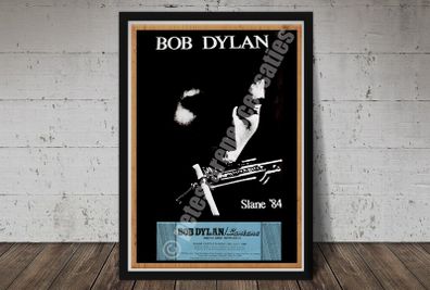 Bob Dylan Vintage Concert Poster + Ticket Slane Castle 1984 Reproduction Print