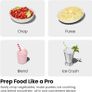 2-in-1 Food Processor and Portable Blender with 400W Motor, 2-Tiered Blade System, Ice Crusher - Ideal for Smoothies, Purees, Chopped Vegetables and More - Large and Small Jars, Pulse Function Image 2