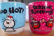 Card Factory Fruit Loops Christmas Mugs
