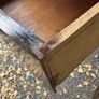 Vintage Queen Anne Style Mahogany Demilune Side/Hall Table with Drawer Image 4