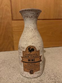 Terracotta From Tuscany Wine Ceramic Container/ Jar Florence Italy