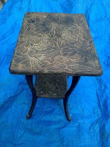 Liberty of London Japanese Arts and Crafts hand carved table