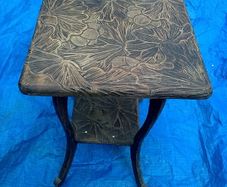 Liberty of London Japanese Arts and Crafts hand carved table