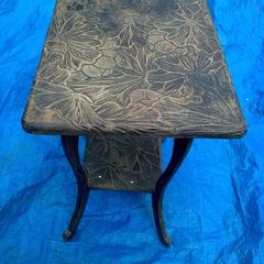 Liberty of London Japanese Arts and Crafts hand carved table