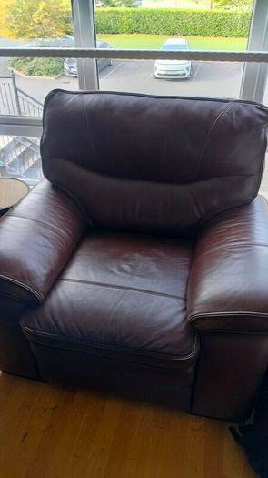 leather couch single seater
