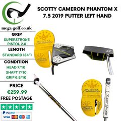 Scotty Cameron Phantom X 7.5 2019 Putter / 34" / Left Hand