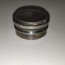 Antique glass hip flask leather bound with  silver plated screw top Image 6