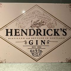 Hendricks Gin Tin Metal sign