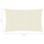 Sunshade Sail 160 g/m.sqr Cream 3.5x4.5 m HDPE Image 6