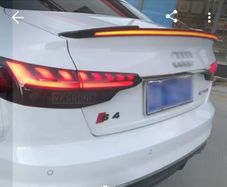 audi A4 B9 ABS plastic color rear spoiler wing trunk lip boot cover car styling with led light