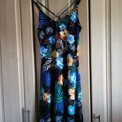 INSIDE Summer dress M black in flowers