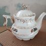 Vintage Floral Porcelain Teapot with Gold Gilding Image 2