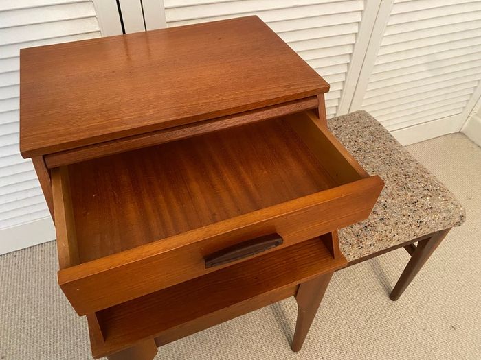 Mid Century Chippy Telephone Table