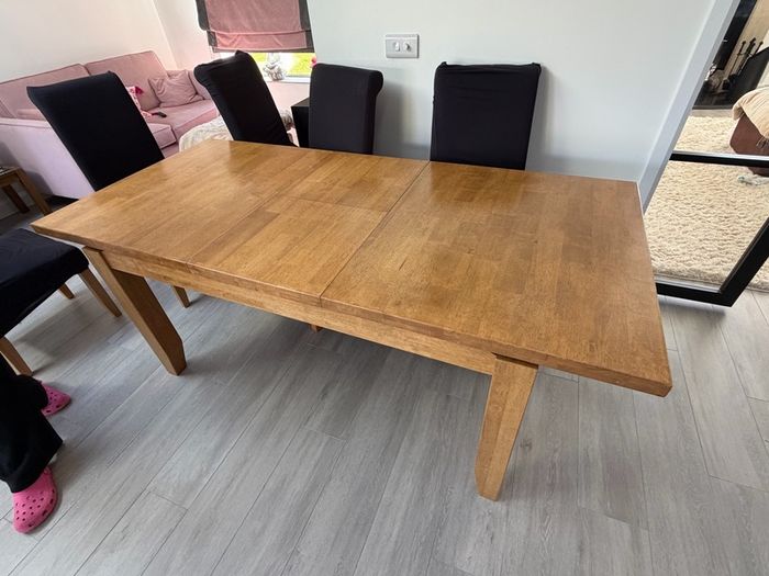 Extendable white oak kicthen Table