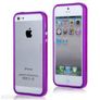 Wholesales Hard Plastic Rubber Bumper Case with Metal Buttons for Apple Iphone 5 Free Screen Protector Front Back Image 4