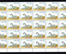 1983 Ireland Dogs 22p Kerry Blue Terrier Commemorative Stamps Block of 30 Mint Never Hinged (MNH)