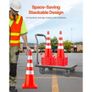 Safety Cones, 6 x 36" Traffic Cones, PVC Orange Construction Cones, Reflective Collars Traffic Cones with Weighted Base Used for Traffic Control, Driveway Road Parking and School Improvement Image 5