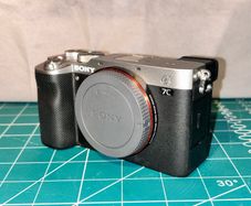 Sony Alpha A7C with samyang 35mm f1.8 and grip case