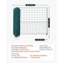 Temporary Fence with Posts, 1.05 x 50m Plastic Mesh Fencing, Garden Safety Fences Netting with Double-Spike Stakes & Guy Ropes Image 5