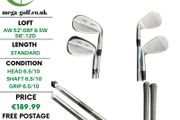 Titleist SM9 Wedges Aw 52.08F &amp; Sw 56.12D / Bv Wedge