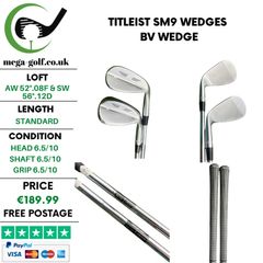 Titleist SM9 Wedges Aw 52.08F & Sw 56.12D / Bv Wedge