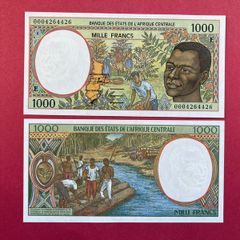 Central African  States. 1000 Francs 2000 Pick 202  ( E ) Cameroon  ( Uncirculated )