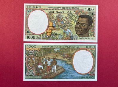Central African  States. 1000 Francs 2000 Pick 202  ( E ) Cameroon  ( Uncirculated )