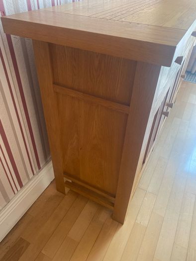 Solid oak side table