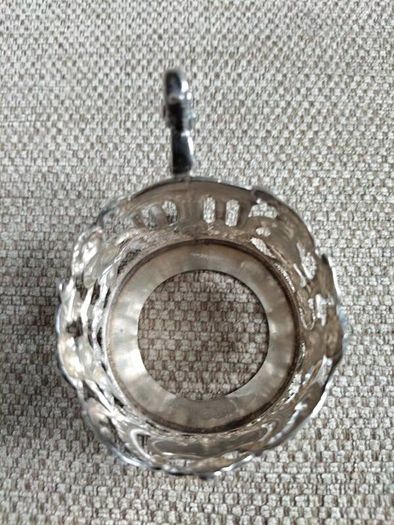 Unusual Antique Walker and Hall Chester Silver Glass/Cup Holder