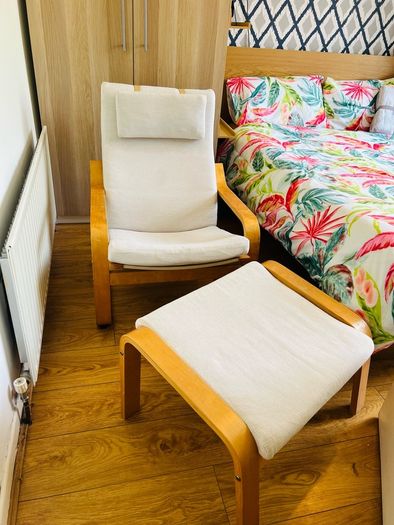 IKEA POANG rocking armchair + Footstool
