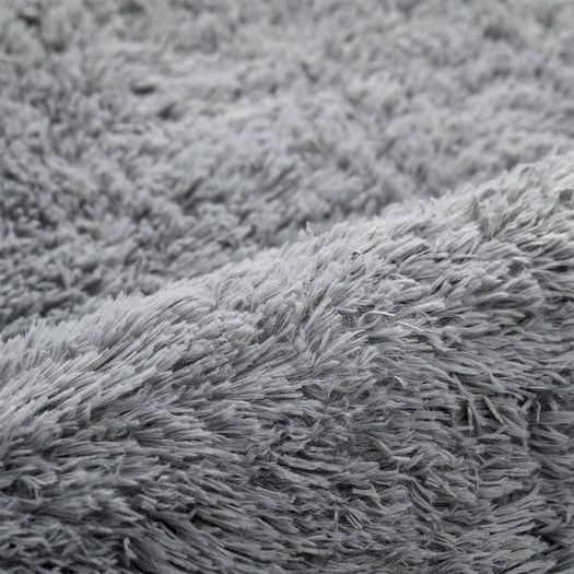 NEW SALE | Rugs Living Room - Grey Area Rugs for Bedroom Non-Slip - Modern Super Soft Fluffy Shaggy Thick Pile Small Rug Non-Shedding, 50cm x 80cm