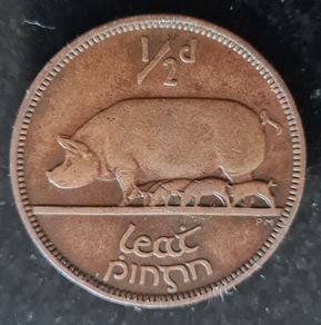 Ireland 1940 Half Penny Key Date Coin