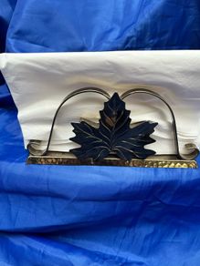 Vintage brass napkin holder