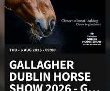 2 X GA Tickets Dublin Horse Show